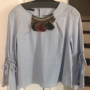 Zara Basic Collection Light blue Blouse